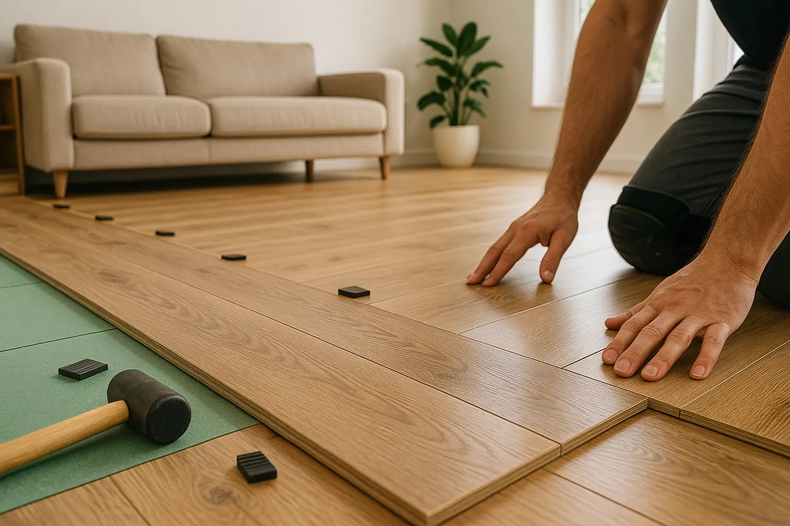 Laminate flooring installation in Ernakulam